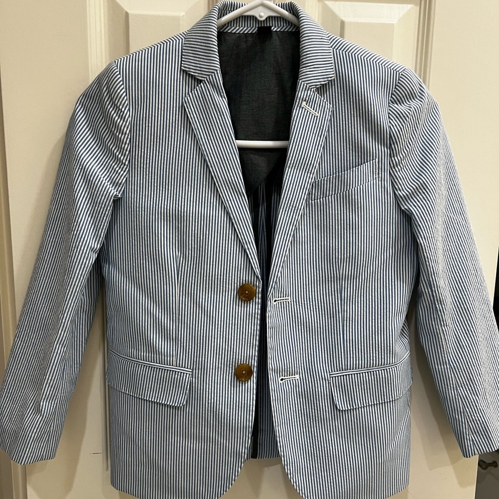JCrew Crewcuts Ludlow Seersucker Suit Jacket